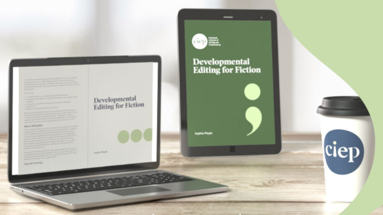 Developmental Editing for Fiction Guide on laptop and iPad